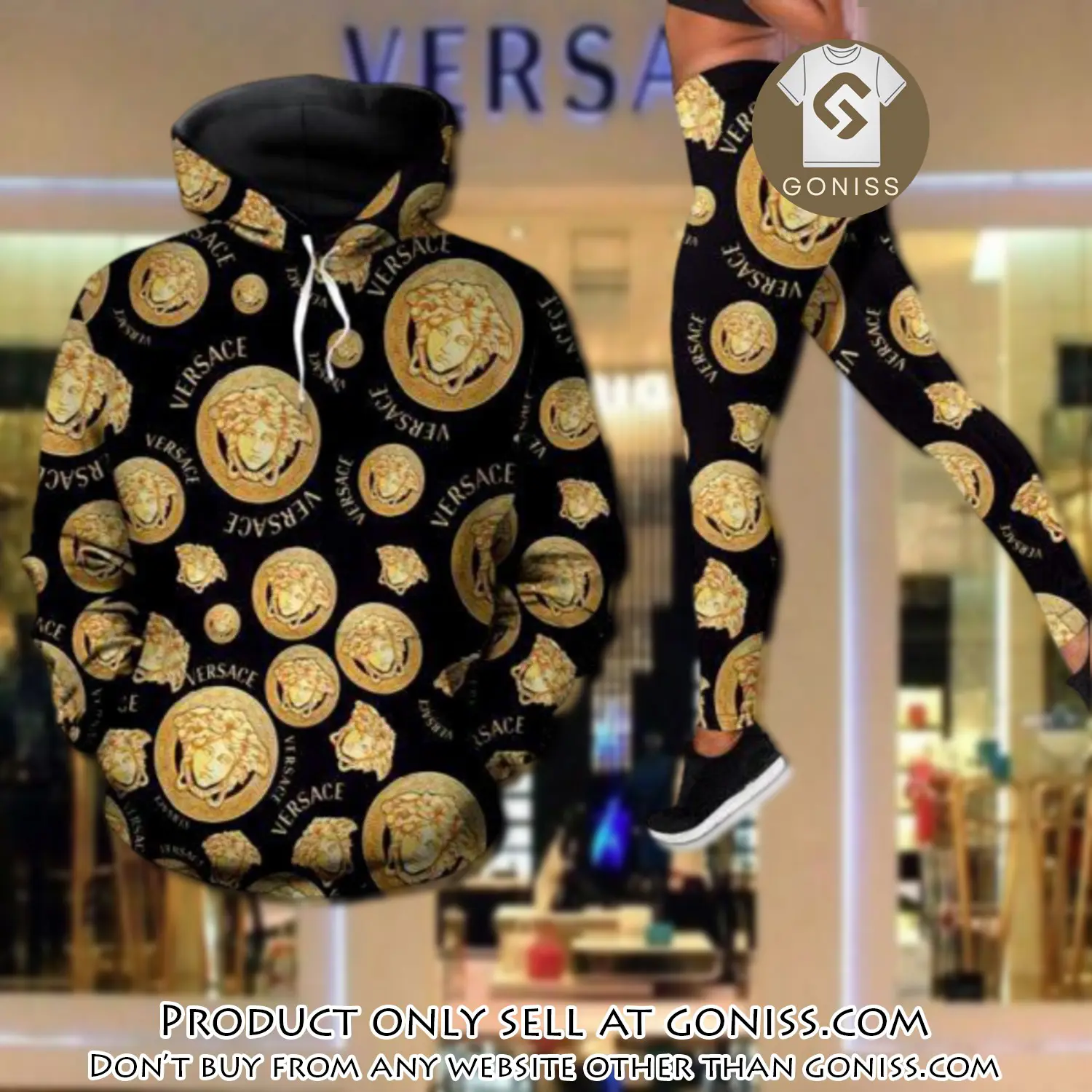 Gianni versace hoodie legging set luxury for women gn0043893